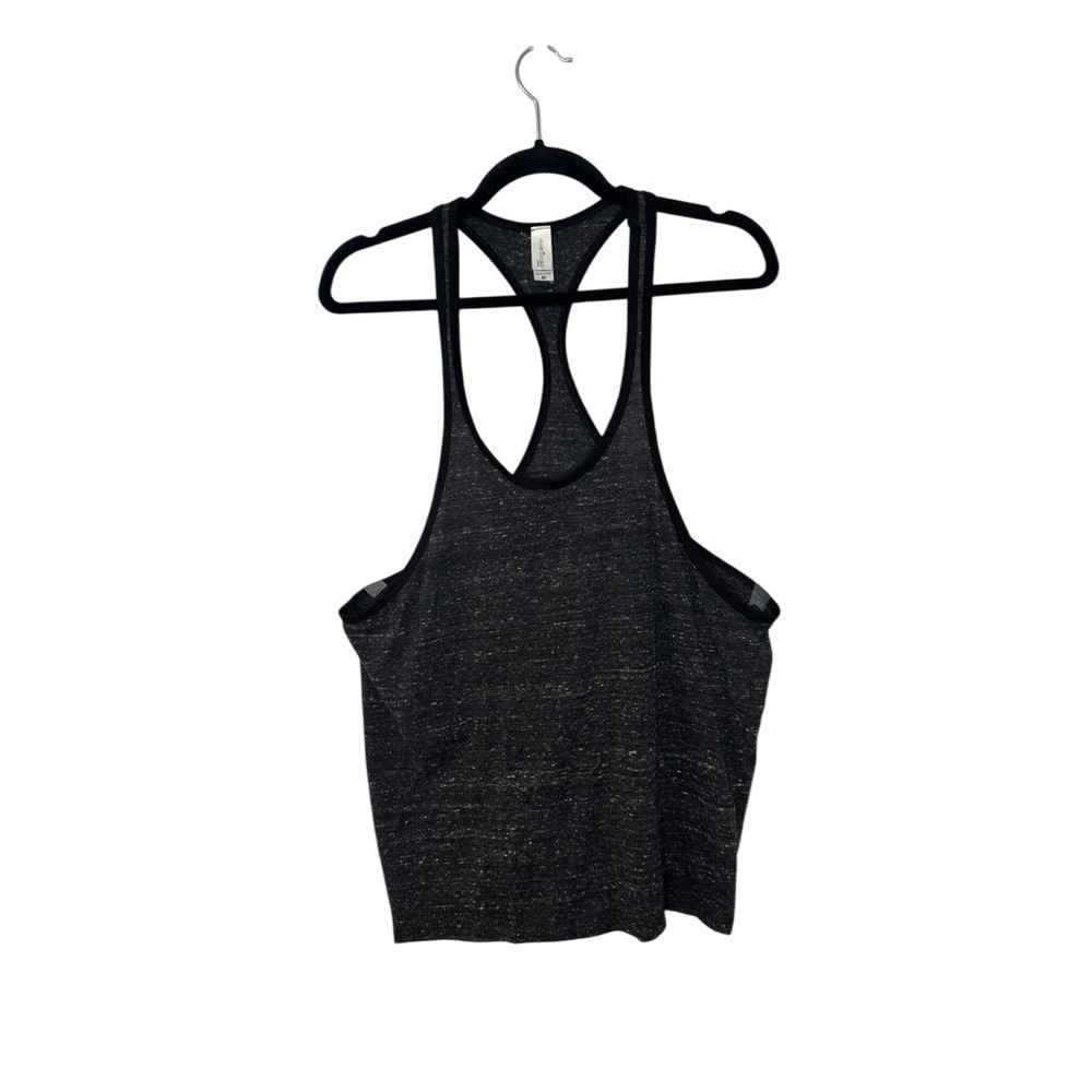 OVERTHELIMIT APPAREL Women's Racerback Top Black Sparkle Glitter Gym Athletic M